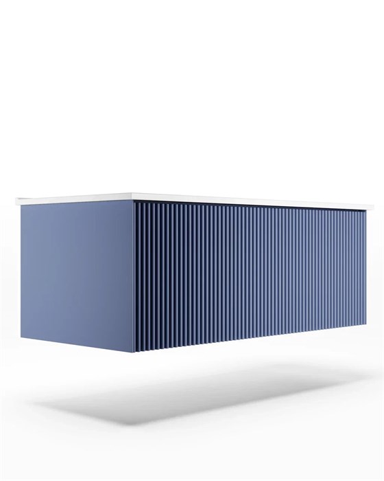 Тумба под раковину LA FENICE TERRA Blu Grigio, FNC-01-TER-BG-100, синяя 100 FNC-01-TER-BG-100