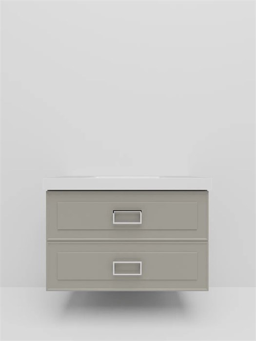 Тумба под раковину LA FENICE Cubo Cappuccino TWIN, FNC-01-CUB-C-100-2, бежевая 100 FNC-01-CUB-C-100-2