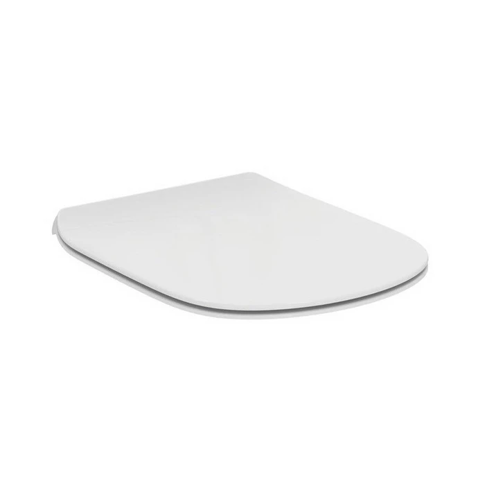 T3527V1 TESI Silk White (Белый шёлк)  Тонкое сидение и крышка для унитазов T0082,T0087,T0083,T0077,T0075,T0079,T3503,T0078, с функцией плавного закр. T3527V1
