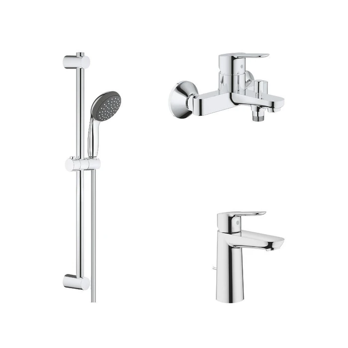 Grohe Промо-набор для ванны: Start Edge для раковины с дон клап, M-Size ; StartEdge для ванны, Vitalio Start Душ гарнитур II 600, 5,8 л, хром 120210