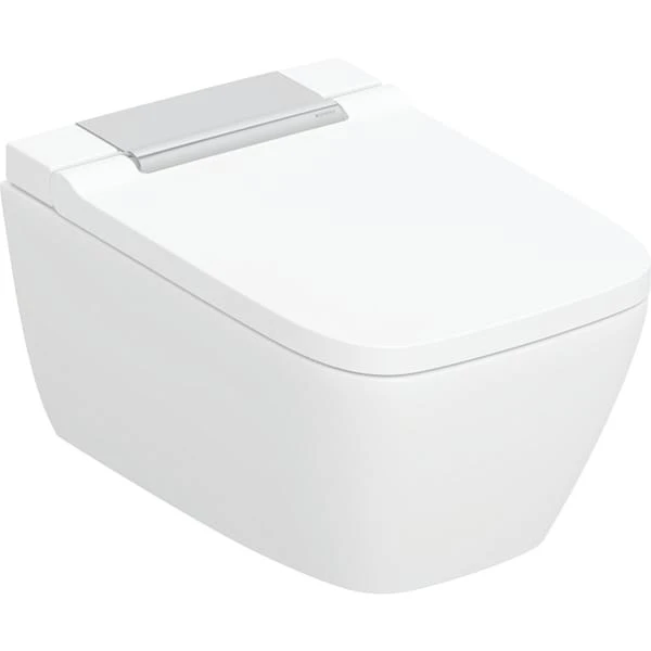 Подвесной унитаз-биде Geberit AquaClean Sela Square, хром 146.250.21.1
