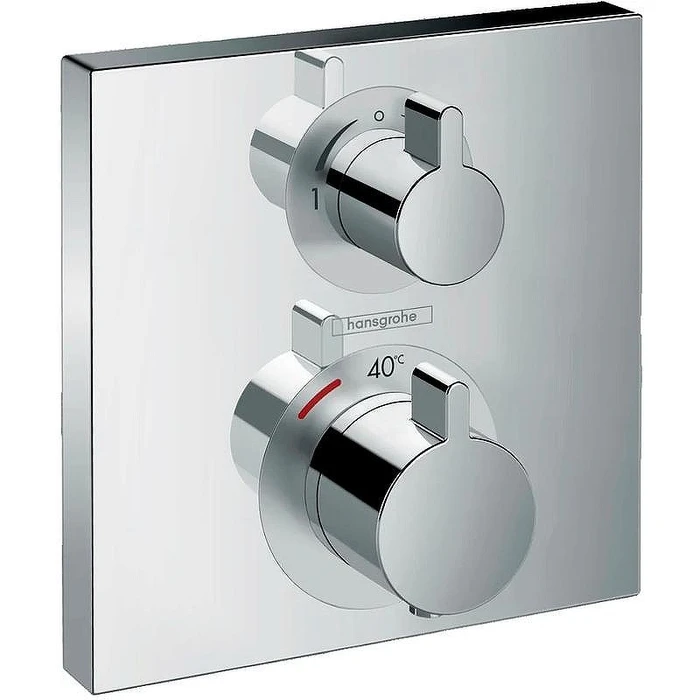 15714000S Set HG Ecostat Square термостатический смеситель для душа (15714000+01800180) 15714000S