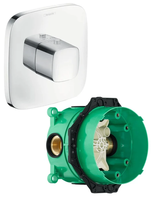 15772000S Set HG PuraVida Highflow термостатический смеситель для душа (15772000+01800180) 15772000S