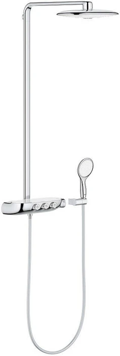 Rainshower SmartControl 360 DUO Душевая система с термостатическим смесителем для настенного монтажа, 3 режима верхнего душа, белая луна 26250LS0