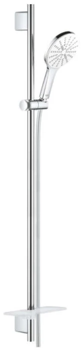 Rainshower SmartActive 130 Душевой гарнитур III, душевая штанга 900 мм, шланг 1750 мм, 9,5 л/мин, полочка, белая луна 26579LS0