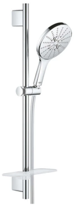 RainShower SmartActive 150 Душевой гарнитур III, душевая штанга 600 мм, шланг 1750 мм, 9,5 л/мин, полочка, хром 26592000