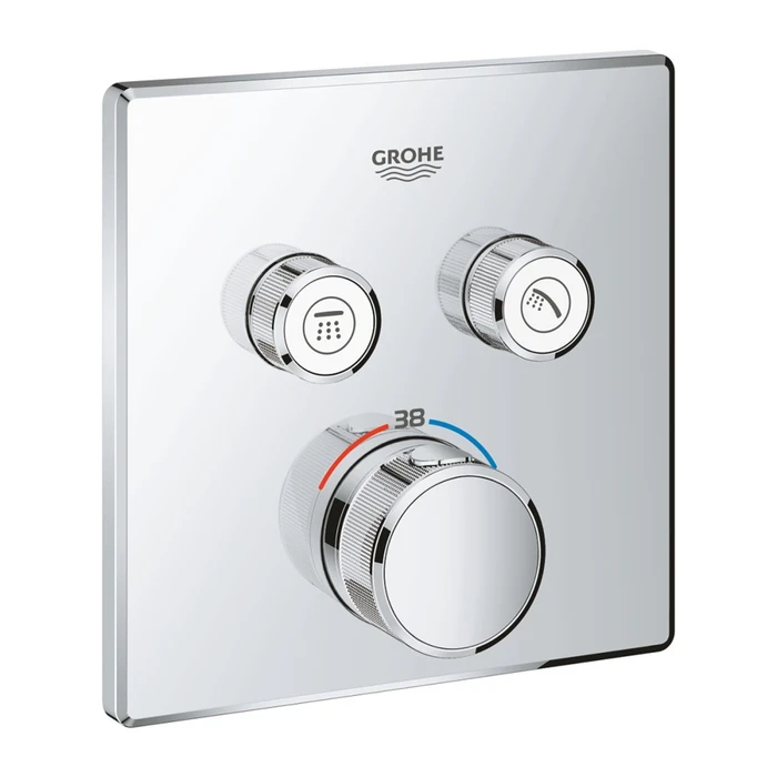 Grohtherm SmartControl Внешняя часть термостатического смесителя на 2 выхода, хром 29124000