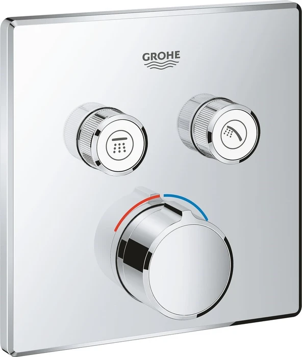 29148000 Grohtherm SmartControl Внешняя часть смесителя на 2 выхода, хром 29148000