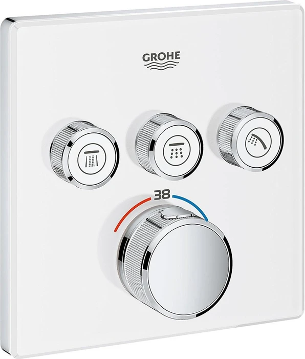 29157LS0 Grohtherm SmartControl Внешняя часть термостатического смесителя на 3 выхода, белая луна 29157LS0