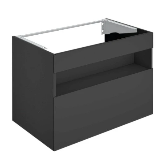 STAGELINE Тумба под умывальник 800x625x490 mm,подсветка, розетка + USB/USB-C, 1 выдвижной ящик, сифон 1 1/4 x 32, Вулканит/Вулканит 32862970100