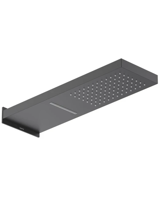 настенный верхний душ 2 jet 550*170*30 мм, матовый черный AQ2085MB