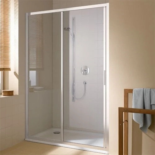 CADA XS CK G2L 12020 VPK 2-створ. раздвижная дверь 1170-1210/2000 с фикс.панелью слева, стекло прозр. ESG Clean CKG2L12020VPK