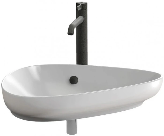 EVI102-00 NOUVELLE V Накладная раковина-чаша, 56х40 см, белая EVI102-00