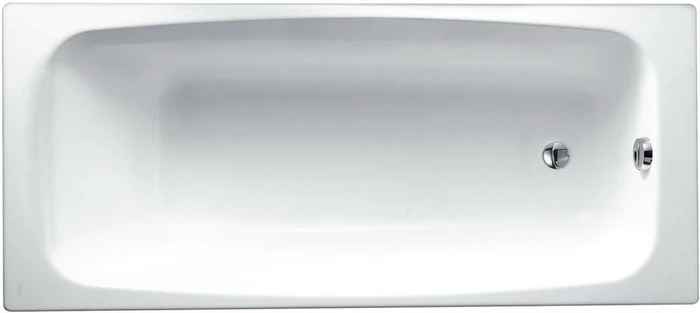E2937-00 DIAPASON Ванна чугунная 170х75 см с антискользящим покрытием, без отверстий для ручек, без ножек, белая E2937-00