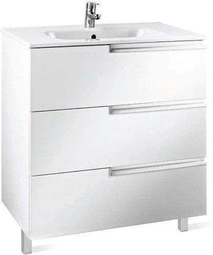 Victoria Nord ice edition модуль для раковины 80 см 3-я выдвижными ящиками ZRU9302835