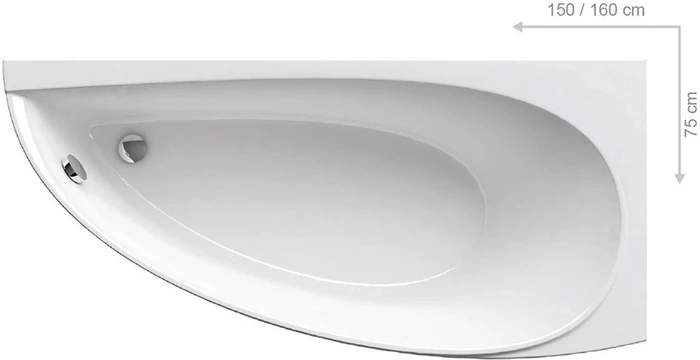 Ванна Avocado 150 x 75 правая CS01000000