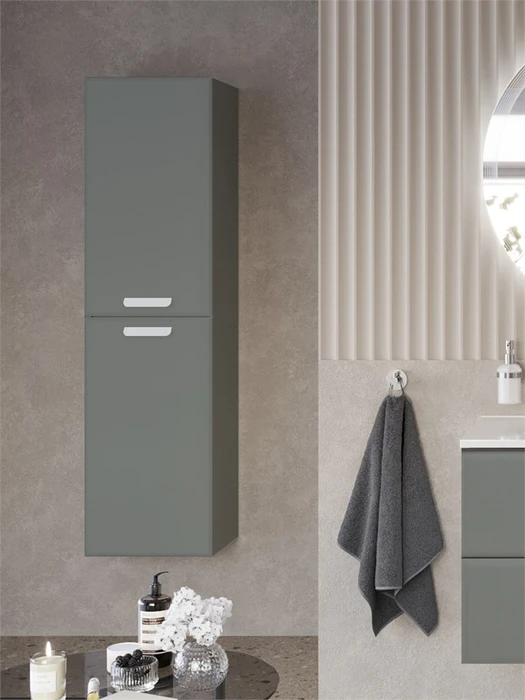 Шкаф подвесной CEZARES ECO-CER-N-1500-2A-SC-GSO-P Темно-Серый матовый, ручки черные ECO-CER-N-1500-2A-SC-GVO-P;RS156SC.3/96