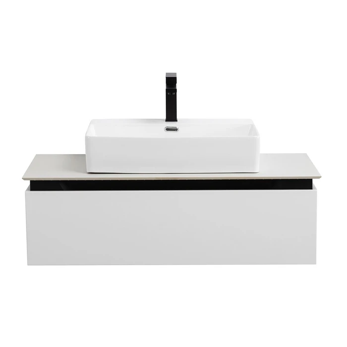Тумба со столешницей подвесная CEZARES SLIDER 100 Bianco Opaco, столешница SLD-100/48-BO SLIDER-1000-1C-SO-BO;SLD-100/48-BO