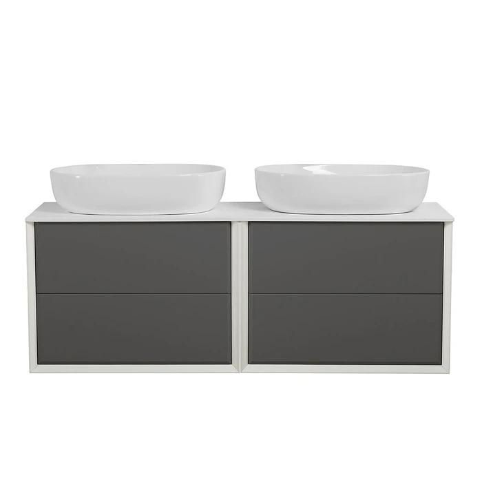 Тумба со столешницей подвесная CEZARES BELLAGIO 140 Grigio nuvola 55301;50179;50187