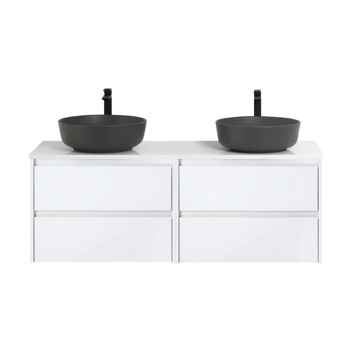 Тумба со столешницей EK-140-2-BL подвесная BelBagno KRAFT 140 Bianco Opaco KRAFT-700-2C-SO-BO;EK-140-2-BL