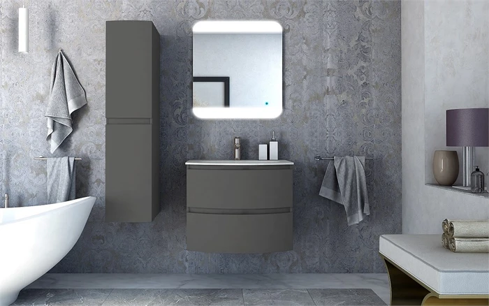 Тумба с раковиной подвесная CEZARES VAGUE 70 Grigio Talpa Opaco 54905;50158;82410