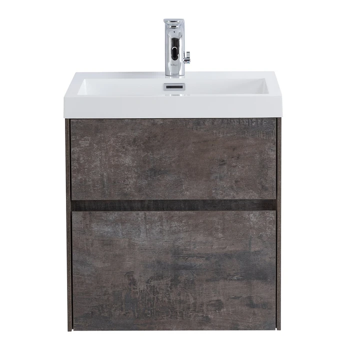 Тумба с раковиной подвесная BelBagno PIETRA MINI 50AS Stone, раковина белая PIETRA MINI-500AS-2C-SO-PT;BB-500-PM-LVB