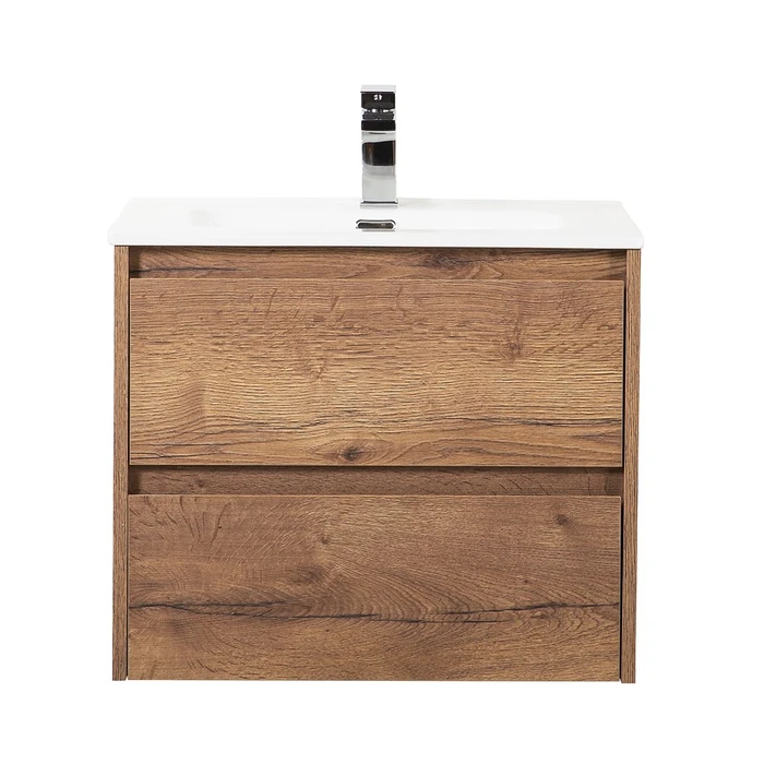 Тумба с раковиной подвесная BelBagno KRAFT 60 Rovere Tabacco, раковина белая KRAFT-600-2C-SO-RT;BB600ETL