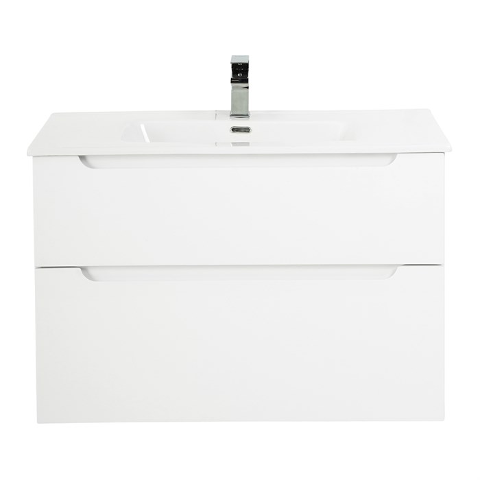 Тумба с раковиной подвесная BelBagno ETNA-H60 80 Bianco Lucido, раковина белая ETNA-H60-800-2C-SO-BL-P;BB800ETL