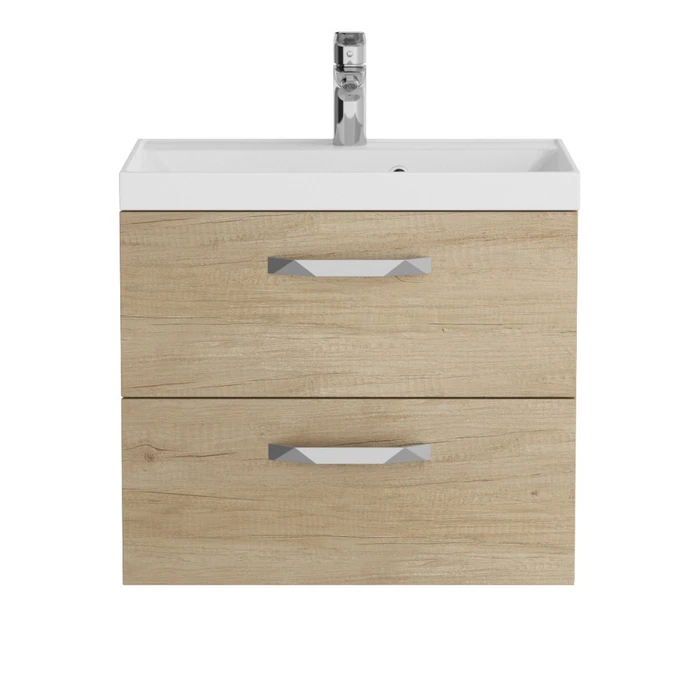 Тумба с раковиной подвесная BelBagno AURORA 70 Rovere Nebrasca Nature, раковина белая 8.1135.192160.0270OP;AURORA-700-2C-SO-RNN;BB700/450-LV-MR-AST