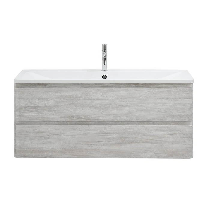 Тумба с раковиной подвесная BelBagno ALBANO 120 Rovere Vintage Bianco, раковина белая ALBANO-1200-2C-SO-RVB;BB1200/455-LV-MR-ALR