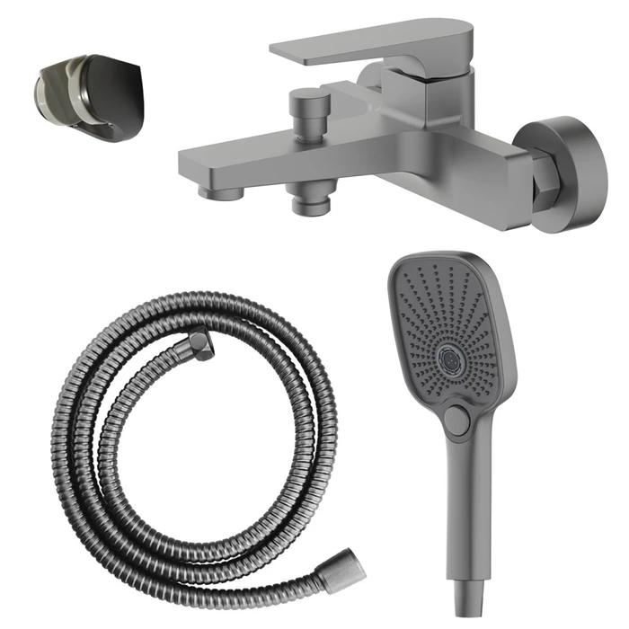 Арида - Смеситель для ванны с ручным душем, серый графит AZ-K3054GR AZ-K3054GR