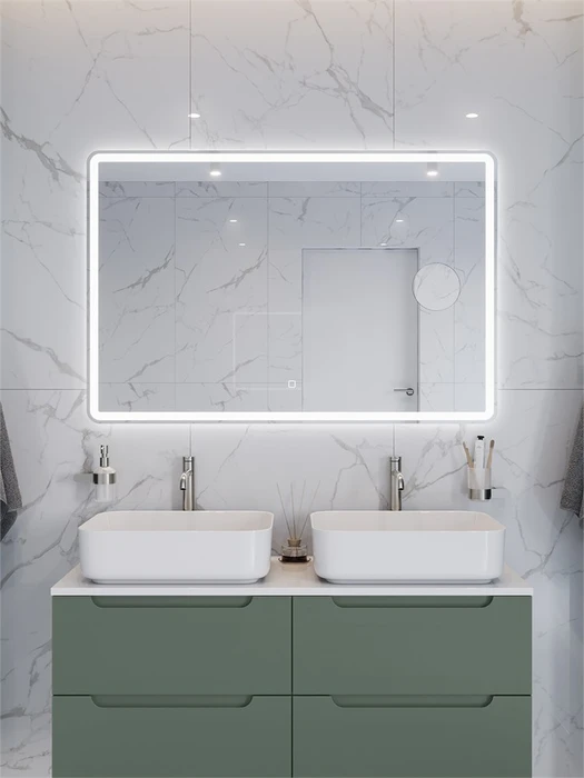 Зеркало с подсветкой и встроенной линзой 3-х кратного увеличения BelBagno SPC-MAR-1200-800-LED-TCH-LNZ SPC-MAR-1200-800-LED-TCH-LNZ, MARINO