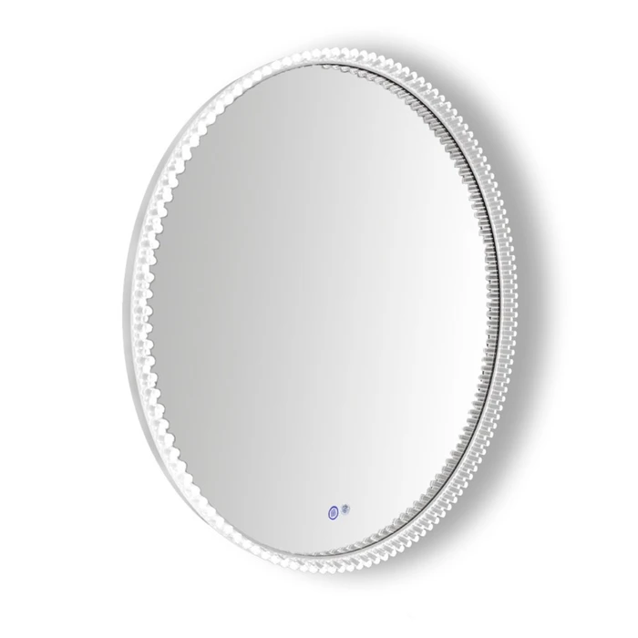 Лайвли - Зеркало круглое 800х55 c LED диммером, подогревом, сенсорный выключатель, матовый белый 2700k-4000k-6500k (25Вт) АZ-LED012125 АZ-LED012125