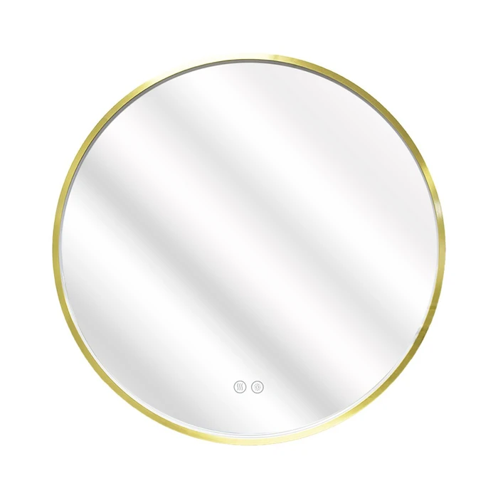 Димион - Зеркало круглое 700х45 c LED диммером, подогревом, сенсорный выключатель, матовый золотой 2700k-4000k-6500k (13Вт) АZ-LED011025 АZ-LED011025