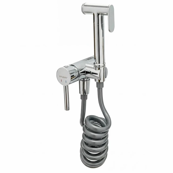 Гигиенический душ со смесителем с пружинным шлангом BRAVAT (D9190CP-SW) D9190CP-SW