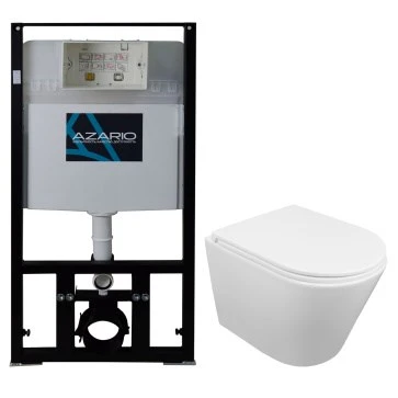 Сет AZARIO инсталляция AZ-8010-1000+Унитаз Терамо AZ-0053-UQ3(Без кнопки) AZ-8010-1000+AZ-0053-UQ3