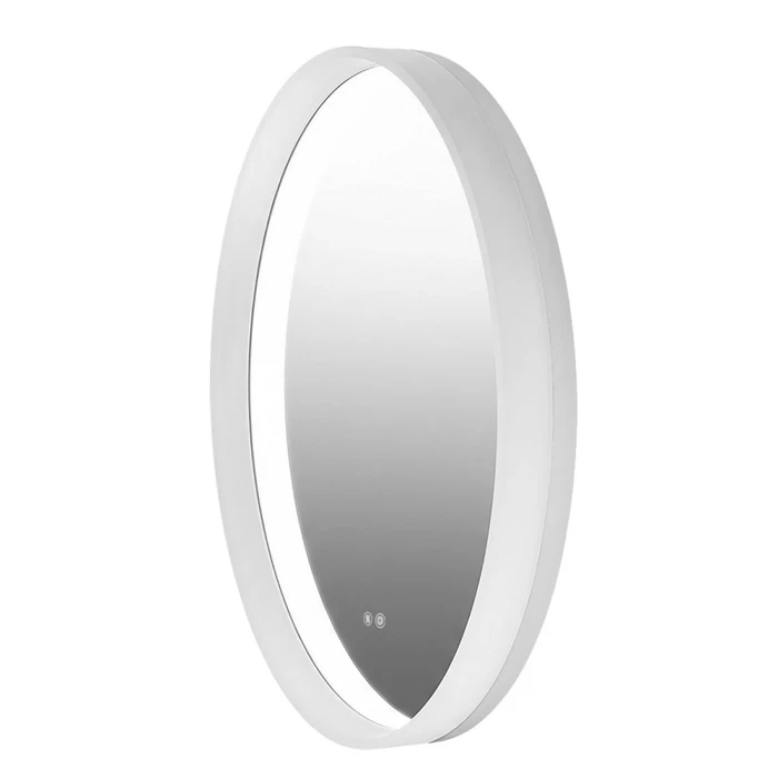 Ольга - Зеркало круглое 700х70 c LED диммером, подогревом, сенсорный выключатель,матовый белый 2700k-4000k-6500k (23Вт) АZ-LED013525 АZ-LED013525