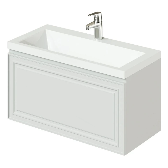 Комплект тумба Итана Verona 80 (794х379х440) подвесная, с раковиной Natella 80, керамик (CS00082168) CS00082168