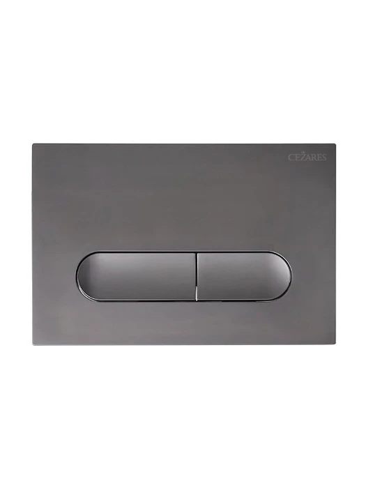 LINER-BTN-GM Кнопка смыва CEZARES LINER, оружейная сталь LINER-BTN-GM