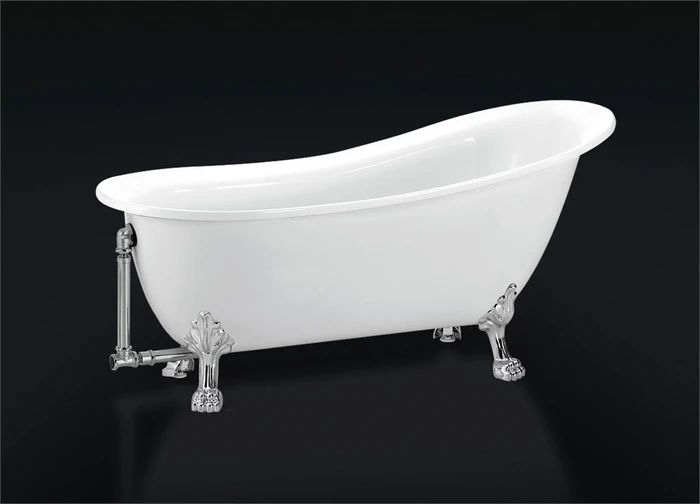 Акриловая ванна BelBagno BB06-1550 с ножками и сливом-переливом 01395223429