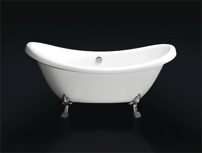 Акриловая ванна BelBagno BB05 с ножками и сливом-переливом 226712962