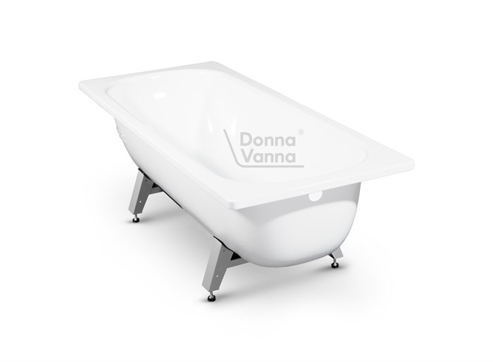 DONNA VANNA Ванна стальная 160x70x40 cм. с опорной подставкой, без ранта, белая орхидея, ВИЗ DV-63901 - фото 42374