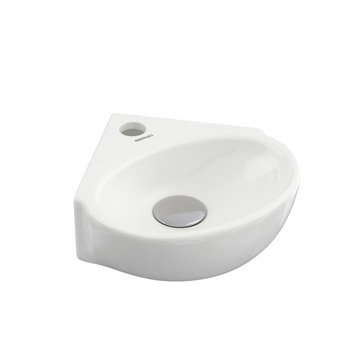 Раковина Small, накладная, 30 см, угловая, прямоугольная, белый глянец, BERGES 182011 - фото 42714