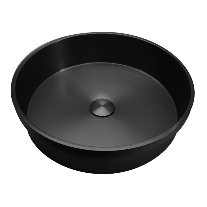 Раковина встраиваемая сверху ABBER Wasser Kreis AF2408MB черная матовая AF2408MB