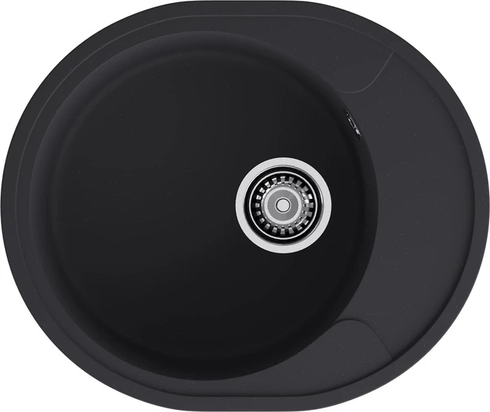 GRANFEST Мойка URBAN 857L 1-чаша+крыло 570*480мм черный арт.GF-UR- 857L черный