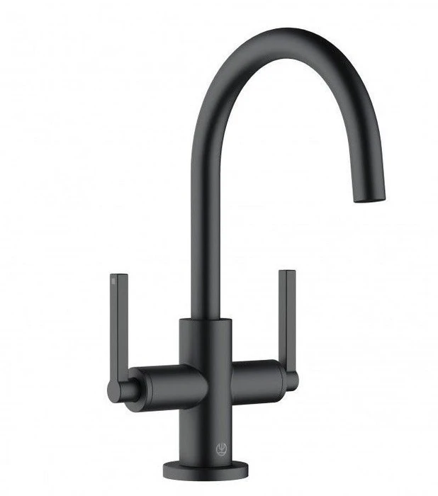 Смеситель Kludi Nova Fonte 201183915 для раковины, с донным клапаном, черный матовый 201183915
