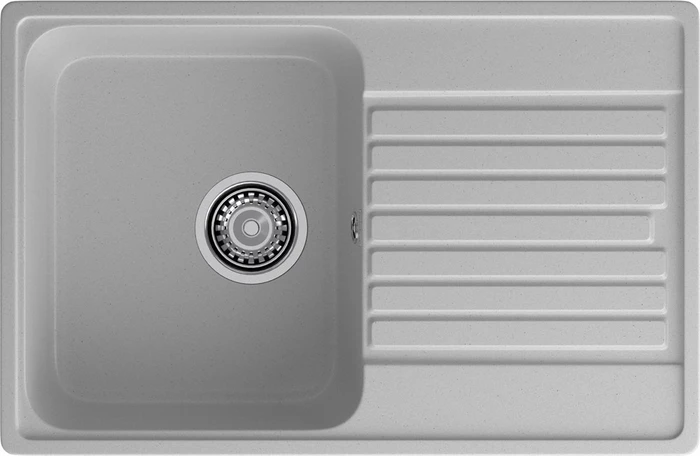 GranFest QUARZ (ECO-78) Мойка чаша+кр 740*480 (серый) 78 серый