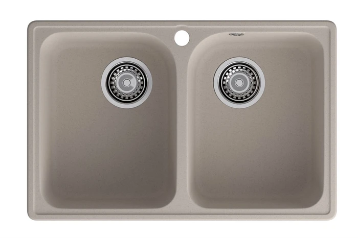 GranFest QUARZ (ECO-15) Мойка 2 чаши 740*480 (песок) 15 песочный