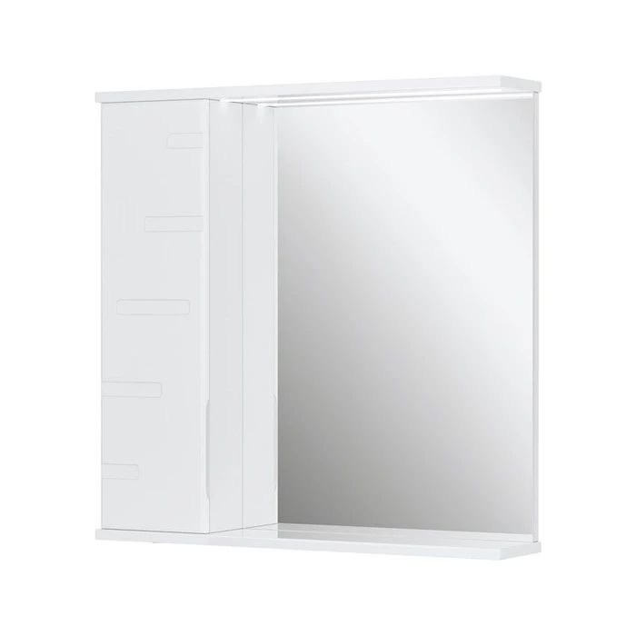 Зеркало-шкаф Joli 70 , с LED подсветкой, левый, белый, VOLNA zsJOLI70.L-01