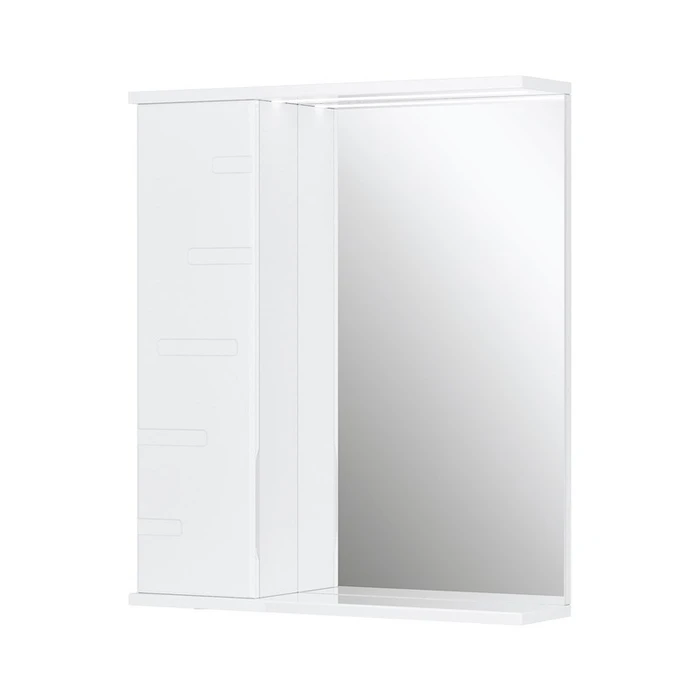 Зеркало-шкаф Joli 60, с LED подсветкой, левый, белый, VOLNA zsJOLI60.L-01